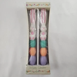 Vintage Russ Holiday Candles Bunny Sitting on Eggs Easter - Picture 1 of 7