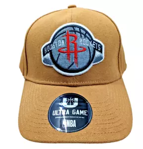 NBA Houston Rockets bestickt erhöhtes Logo Ultra Spiel verstellbare Mütze hellbraun - Bild 1 von 8