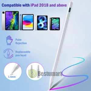 Pencil Stylus Pen For iPad 9th/7th/8th/6th/Mini 6/5/Pro 11& 12.9''/Air 3rd/4/5th - Picture 1 of 15