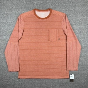 Mountain Hardwear ADL Long Sleeve Pocket T-Shirt Men's Large Orange Striped NWT - Picture 1 of 8