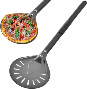 8 Zoll perforierte Aluminium Pizzaschaufel mit langem Griff für Ofengebrauch - Bild 1 von 12