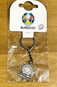 Portachiavi portachiavi UEFA EURO 2020 logo calcio calcio 2" ufficiale NUOVO MAI USATO - Foto 1 di 5