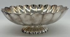 Reed & Barton Silverplated #60 Footed Oval Shell Bowl, Scalloped Design 12x4.5”