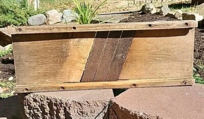 Mandolina de madera primitiva grande 3 hojas trituradora de col cortadora de hierbas col colgante de pared Foto 1 de 4