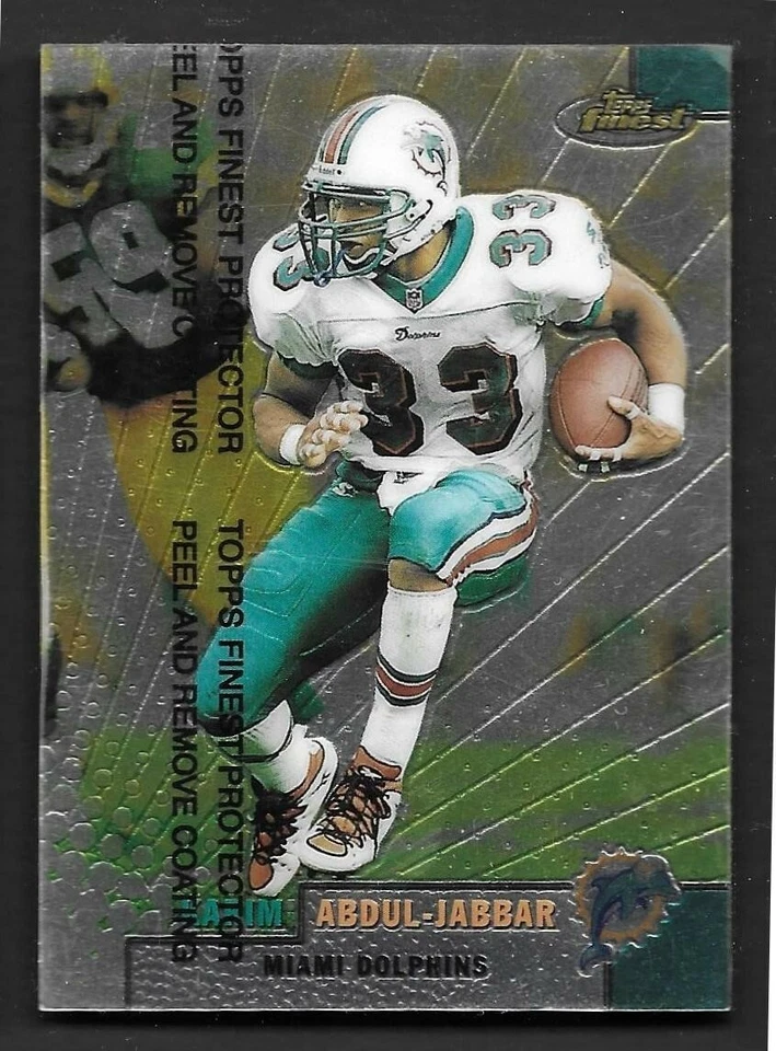 1999 Finest #93 Karim Abdul-Jabbar Miami Dolphins  - Image 1 of 1