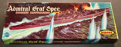 AURORA KIT NO. 709-98 FAMOUS FIGHTERS GERMAN ADMIRAL "GRAF SPEE" 1958 MODEL KIT - Image 1 of 4