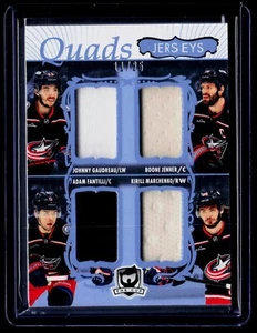 2023-24 The Cup Quads Jerseys 11/25 Gaudreau Jenner Fantilli Marchenko - Picture 1 of 3