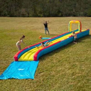 SLIP AND A N SLIDE OUTDOOR TOYS WATER SLIDE WHAM O GIANT INFLATABLE BLOW UP 30FT - Picture 1 of 10