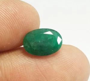 2.71 Ct Natural Nice Green Zambian Emerald AAA Quality Oval Cut Untreated 11x7.7 - Picture 1 of 16