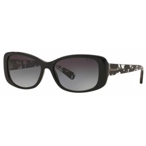 Coach Women's Rectangular Sunglasses - Black & Grey Gradient, 56mm - Picture 1 of 4
