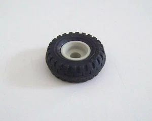 PLAYMOBIL (R3153) STATION - Roue Noir Mat Toutes Jeep Vintage 3434 3437 3439 - Imagen 1 de 1