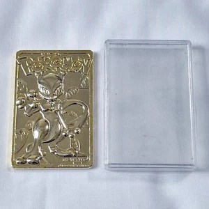 Vintage Pokémon 1999 MEWTWO Burger King Promo 23k Gold Plated Trading Card - Picture 1 of 10