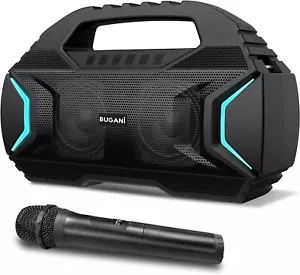 🔥BUGANI Portable Bluetooth Speaker with Wireless Microphone 30 Hour Playtime 🔥 - Picture 1 of 6