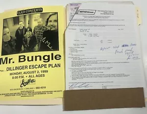 Mr Bungle Concert Contract 1999 Pittsburgh PA - Picture 1 of 1