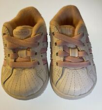 Adidas Originals Infant/Toddler Shoes Size US 2K White with Pink Stripes