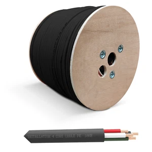 QED QX16/4 4-Core Outdoor Speaker Cable Black 16AWG Water UV Resistant Per Metre - Picture 1 of 6