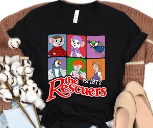 Disney Die Retter Figuren Gruppenaufnahme 1977 Unisex Erwachsene Kinder Shirt 5926313 - Bild 1 von 8
