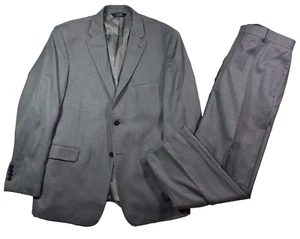 mens gray nailhead Jos A Bank 2pc Pant Suit Signature Collection all season 44R - Picture 1 of 17