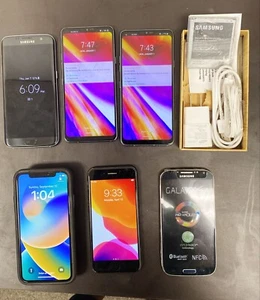 lot of original iphones and Andriod phones ( iphone7, X & samsung galaxy S4 & LG - Photo 1 sur 2