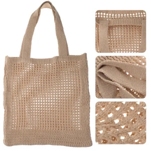 Girls Knit Shoulder Purse Summer Bag Beach Hobo Bag Knit Sling Bag Crossbody Bag - Picture 1 of 12