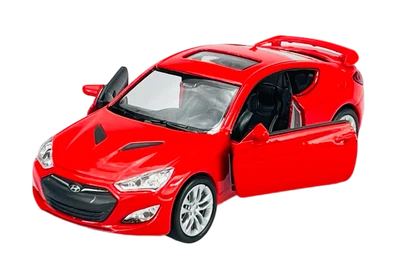 WELLY HYUNDAI GENESIS II COUPE RED 1:34 DIE CAST METAL MODEL NEW IN BOX - Image 1 of 4