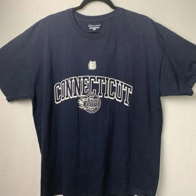UCONN HUSKIES FINAL FOUR 2009 BLACK SHIRT XL CREW NECK CHAMPIONS NCAA.COM - Image 1 of 4