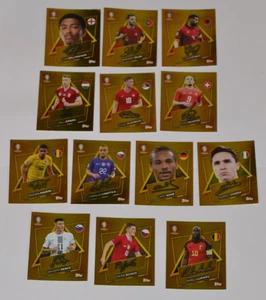 Topps Euro 2024 Euro Gold Signature Stickers x 13, Sane, Bellingham etc - Picture 1 of 5