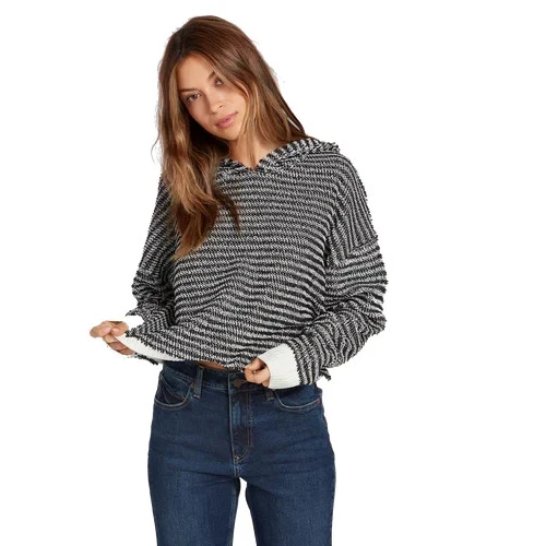 Volcom Broken Letters Hooded Sweater Black White Large Hoodie Sweatshirt - Image 1 of 4