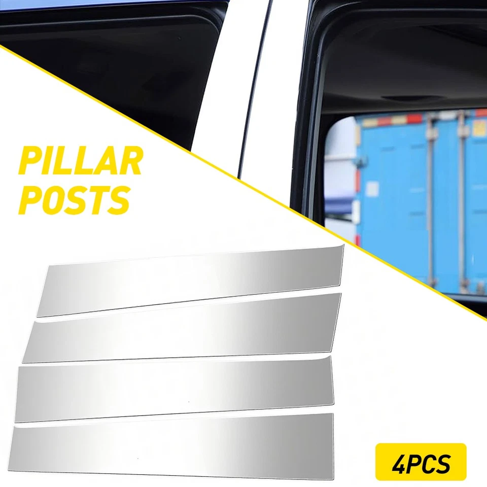 Adesivo para janela com acabamento de porta pilar com tampa cromada ajuste 2009-2018 Dodge Ram 1500 - Imagem 1 de 4