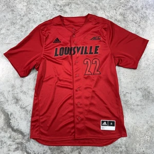 Louisville Cardinals Jersey Mens Medium Red NCAA Baseball Adidas ACC college - Picture 1 of 7