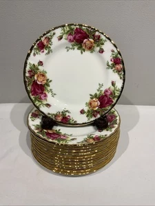 Royal Albert Old Country Roses Dessert Plates 6 1/4" Set of 12 Vintage England - Picture 1 of 10