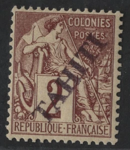 FRANCE TAHITI 1893 SCOTT #6 MINT HINGED CATALOG VALUE $3,200 - Picture 1 of 2