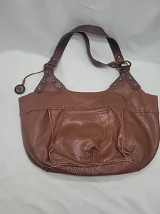 The Sak Caramel 100% Leder Handtasche Schultertasche Geldbeutel Gold Hardware - Bild 1 von 18