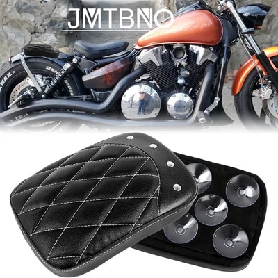 Rivet Diamond Rear Passenger Cushion Pillion Pad Seat For Honda VTX1300 VTX1800 - Image 1 of 4