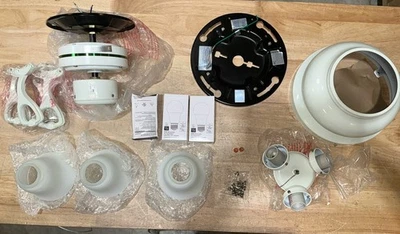 PARTS! Clarkston II 44 in. LED Indoor White Ceiling Fan READ Description - Image 1 of 4