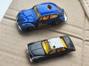 Set 2 Vintage Retro Car Volkswagen 1300 Salun, Buick Regal, Corgi Toys, England - Picture 1 of 15