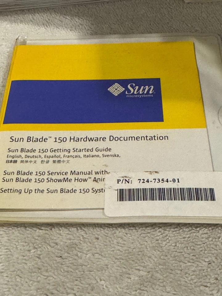 Sun Blade 150 Hardware Documentation CD - VERY GOOD CONDITION!!! - Image 1 of 2