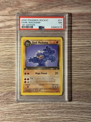 Pokemon Dark Machamp 27/82 PSA 7 1st Edition Team Rocket Non Holo - Image 1 of 2