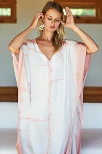 EMERSON FRY India Collection Tie Dye Caftan Muted Clay Modal XS Small - Picture 1 of 8