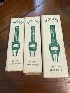 Vintage Osborne Arch Punches No. 149 Leather Tools w/Boxes 5/16” | 7/16” | 3/4” - Picture 1 of 7