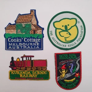 4 x Australia Australian OZ Souvenir Tourist Holiday Badges Patches. Joblot. B10 - Foto 1 di 3