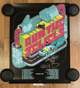 **SIGNIERT** Run The Jewels Official 2025 Tour HANDSIGNIERT Poster Druck - Bild 1 von 2