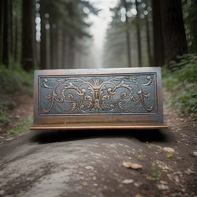 Panel de madera tallado salvamento arquitectónico frontón proyecto reutilizable vintage Foto 1 de 4