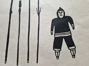 Inuit Stonecut by Saggiak – A Hunter's Weapons, Cape Dorset 1965, 4/50 - Picture 1 of 11