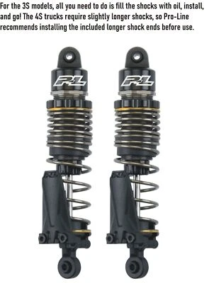 Pro-Line 6359-00 PowerStroke FRONT Shocks 3S/4S BLX Kraton Outcast Senton Typhon - Image 1 of 4