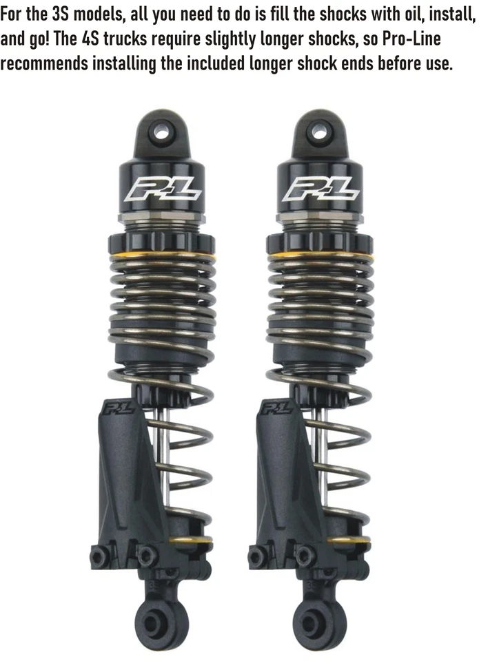 Pro-Line 6359-00 PowerStroke FRONT Shocks 3S/4S BLX Kraton Outcast Senton Typhon - Image 1 of 4