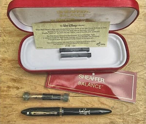 New Sheaffer Balance II Walt Disney LE 878/1000 Ftn Pen - MEDIUM + STUB 14k Nibs - Picture 1 of 11
