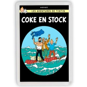 TINTIN COKE EN STOCK FRIDGE MAGNET IMAN NEVERA - Foto 1 di 3