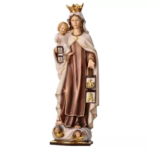 Statua della Madonna del Carmine in Legno della Val Gardena Varie Dimensioni - Picture 1 of 1