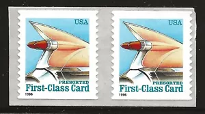 US Scott #2910, PAIR 1996 Automobile Tail Fin 15c FVF MNH - Picture 1 of 1